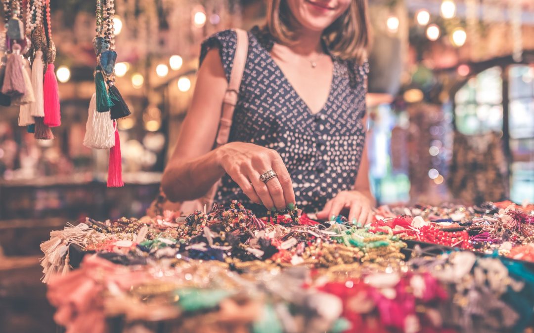 woman buying jewellery confidence